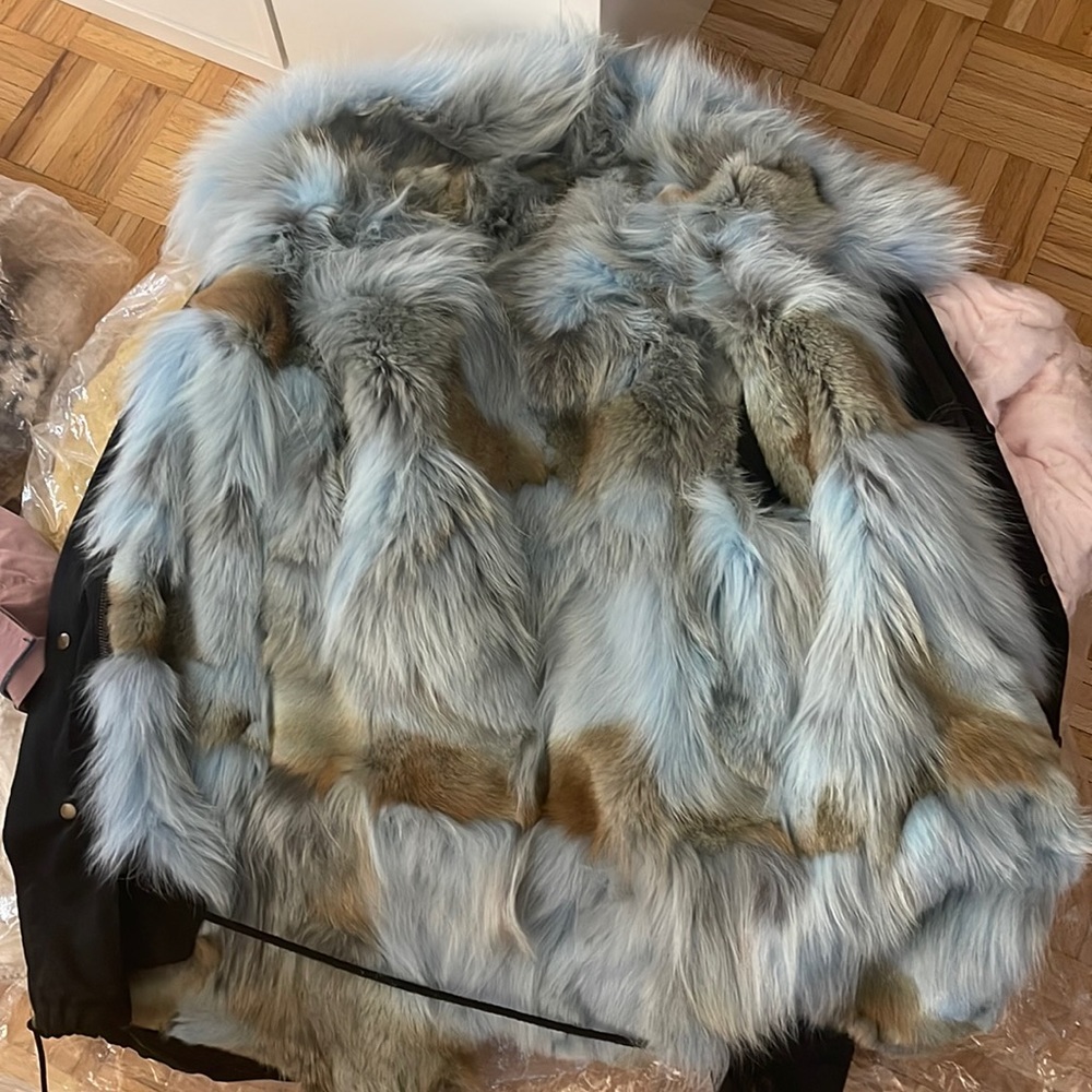 Real Fur Parka- fox+rabbit fur, rarely weared